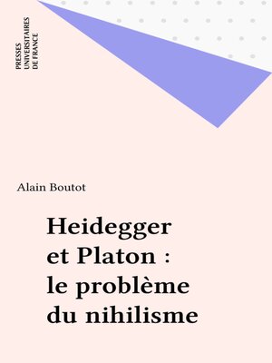 cover image of Heidegger et Platon